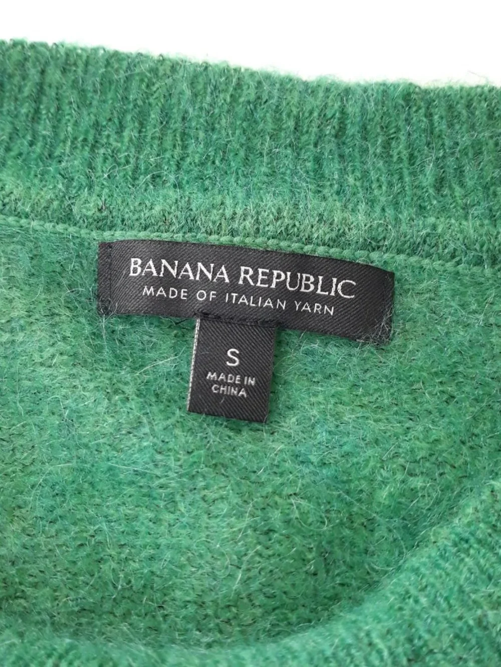 Banana Republic Alpaca Blend Crewneck Sweater Italian Yarn Drop Shoulders Small